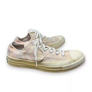 Converse Men's White All Star Rainbow OX Light-Bisque-Pale-Putty Sneaker Size 8